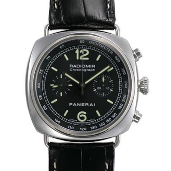 パネライ コピー PANERAI ラジオミール PAM00288 クロノグラフ ブラック